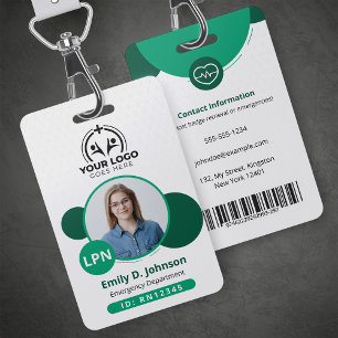Badge Infirmière Diplômée Personnalisée Photo Nom