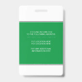 Badge Infirmière diplômée RN triangles verts géométrique (Arrière)