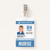 Badge Infirmière du personnel Médicale (Devant avec clip)