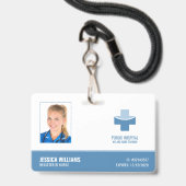 Badge Infirmière Élégante Infirmière Autorisée ID du Per (Avant avec lanière)