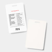 Badge Infirmière en hémodynamique (Avant & arrière)