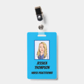 Badge Infirmière en télémédecine (Avant avec clip)
