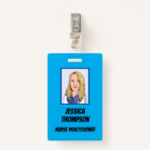 Badge Infirmière en télémédecine (Devant avec clip)