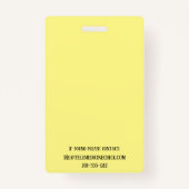 Badge Infirmière en télémédecine praticien Jaune (Dos)