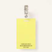 Badge Infirmière en télémédecine praticien Jaune (Dos avec clip)
