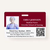 Badge Infirmière étudiante de Personnaliser moderne (Devant)