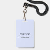 Badge Infirmière étudiante personnalisée (Arrière avec lanière)