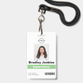 Badge Infirmière inscrite à la verticale Nom du logo bad (Avant avec lanière)