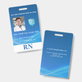 Badge Infirmière inscrite, ID photo LPN avec logo (Front & Back)