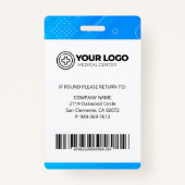 Badge Infirmière inscrite personnalisée Photo RN (Dos)