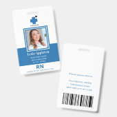 Badge Infirmière inscrite RN Sécurité des employés de l' (Front & Back)