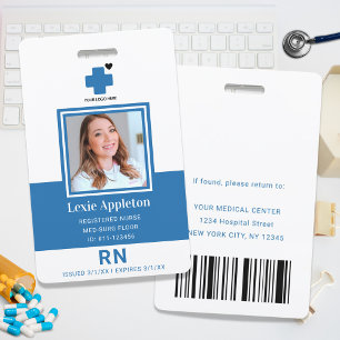 Badge Infirmière inscrite RN Sécurité des employés de l'