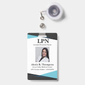 Badge Infirmière LPN unique (Avant avec rétractable)