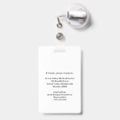 Badge Infirmière LPN unique (Arrière avec rétractable)