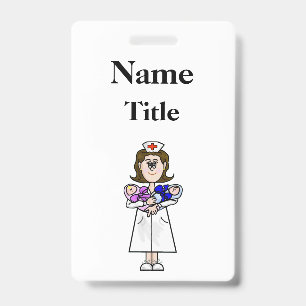 Badge Infirmière Maternité Avec Bébés Insigne Customisez