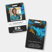 Badge Infirmière Médecin Aide soignant Étudiant en médec (Avant & arrière)
