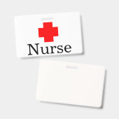 Badge Infirmière Médicale de la Croix-Rouge (Avant & arrière)