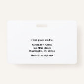 Badge Infirmière Médicale rose - Sécurité des soins âgés (Dos)