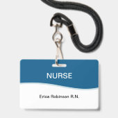 Badge Infirmière Médicale simple Infirmière Infirmière i (Arrière avec lanière)