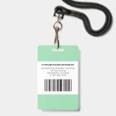 Badge Infirmière moderne RN (Arrière avec lanière)
