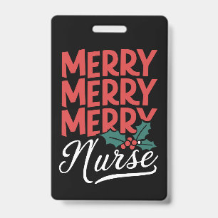 Badge Infirmière Noël Joyeux Infirmière Cadeaux De Soins