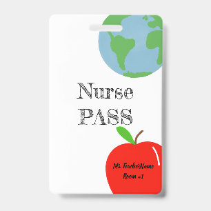 Badge Infirmière passe personnalisé