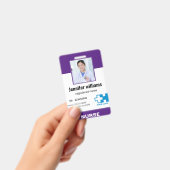 Badge Infirmière photo de l'employé personnalisée Infirm (Handheld)