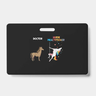 Badge Infirmière praticienne licorne danse poteau