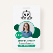 Badge Infirmière pratique autorisée et personnalisée Nom (Devant)