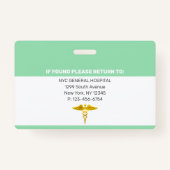 Badge Infirmière pratique autorisée| ID photo Médicale (Dos)