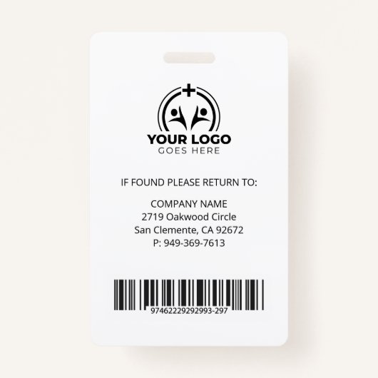 Badge Infirmière pratique autorisée LPN photo Code à bar (Dos)