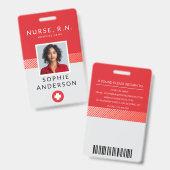Badge Infirmière professionnelle - Infirmière (Avant & arrière)