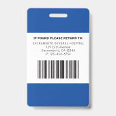 Badge Infirmière RN moderne (Arrière)