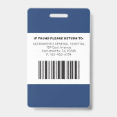 Badge Infirmière RN moderne (Arrière)