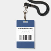Badge Infirmière RN moderne (Arrière avec lanière)