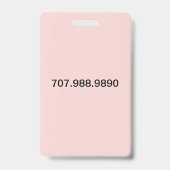 Badge Infirmière soignante rose pâle (Back)