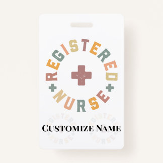 Badge Infirmière verticale inscrite à Boho