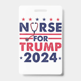Badge Infirmières Rétro Pour Trump 2024 America Étoiles