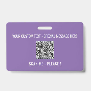 Badge Infos sur l'analyse du code QR Texte et couleurs B
