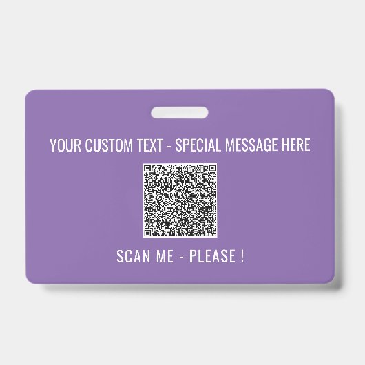 Badge Infos sur l'analyse du code QR Texte et couleurs B (Avant)