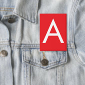 Badge Initial Letter Monogram Red White Plain Modern (Insitu)