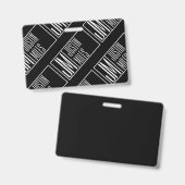 Badge Initiales modernes avec nom Monogram Motif (Recto et verso)