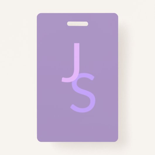 Badge Initiales monogrammes à chevauchement moderne | Po (Devant)