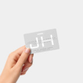 Badge Initiales monogrammes modernes (ou autre texte) Gr (À main)