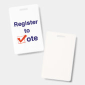 Badge Inscrivez-Vous Au Vote 2026 (Avant & arrière)