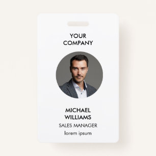 Badge Insigne blanc de l'ID photo