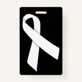 Badge Insigne blanc entièrement personnalisable de ruban (Dos)