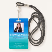 Badge Insigne bleu de l'événement membre d'équipage pers (Devant avec lanière)