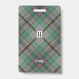 Badge Insigne Clan Craig Tartan