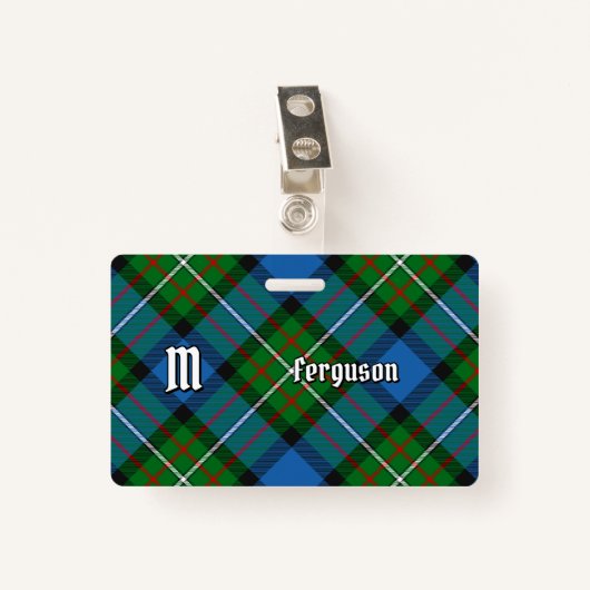 Badge Insigne Clan Ferguson Tartan (Devant avec clip)